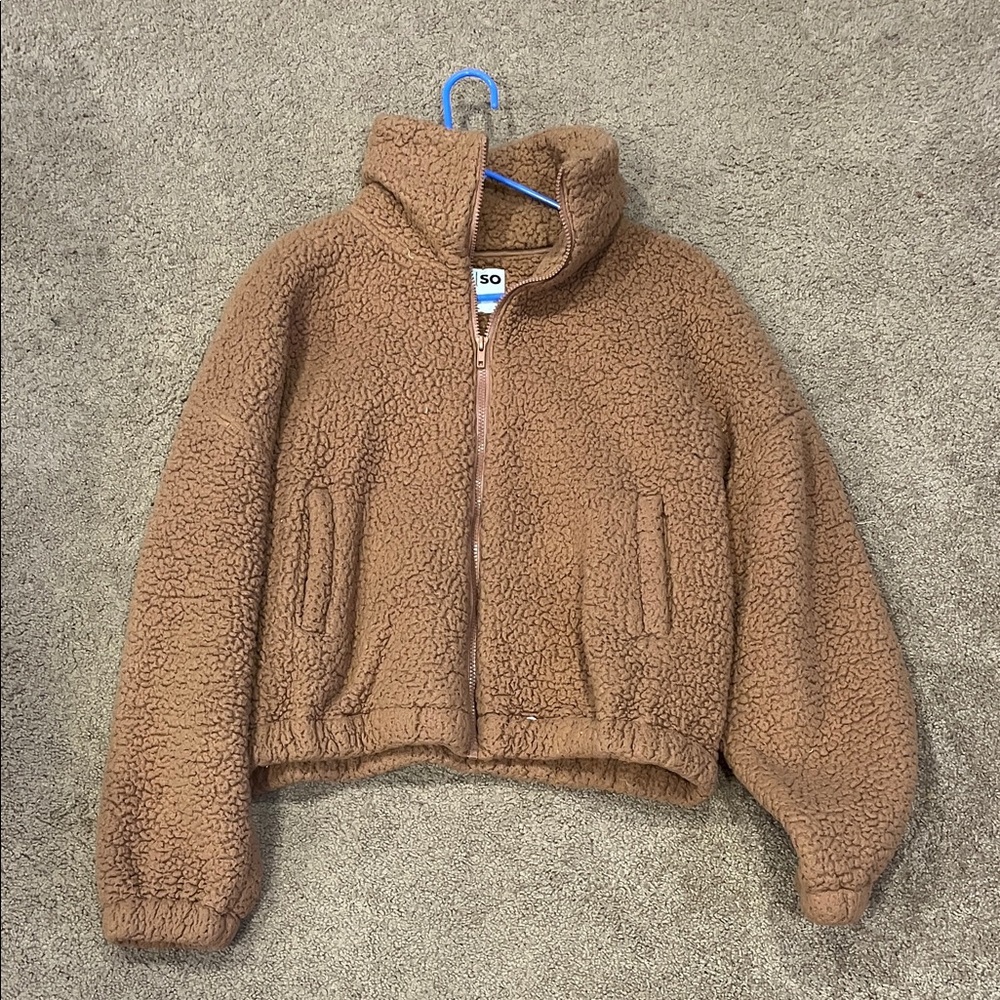 SO Warm Brown Fleece Jacket